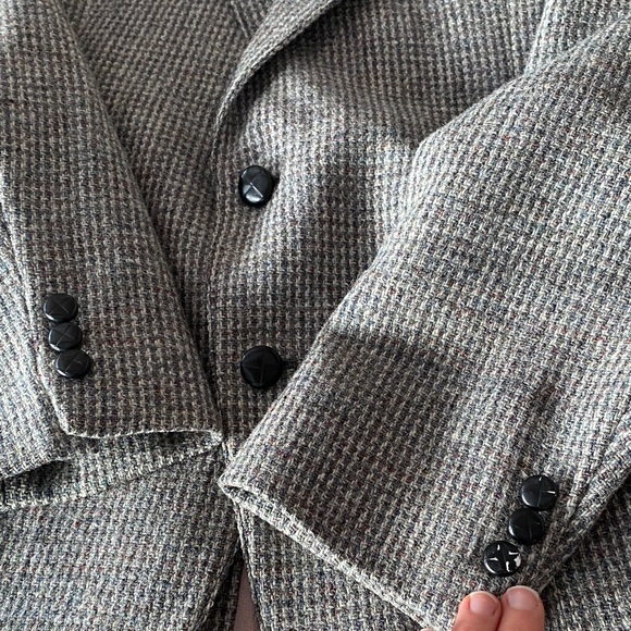Vintage Harris Tweed Wool Blazer Men’s suit jacket Grandpacore old money - Picture 14 of 16